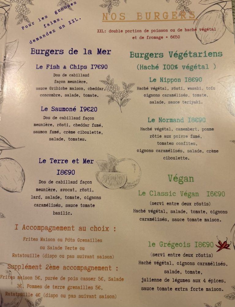 Notre nouvelle carte de burger chez Burger et Ratatouille à Montpellier
